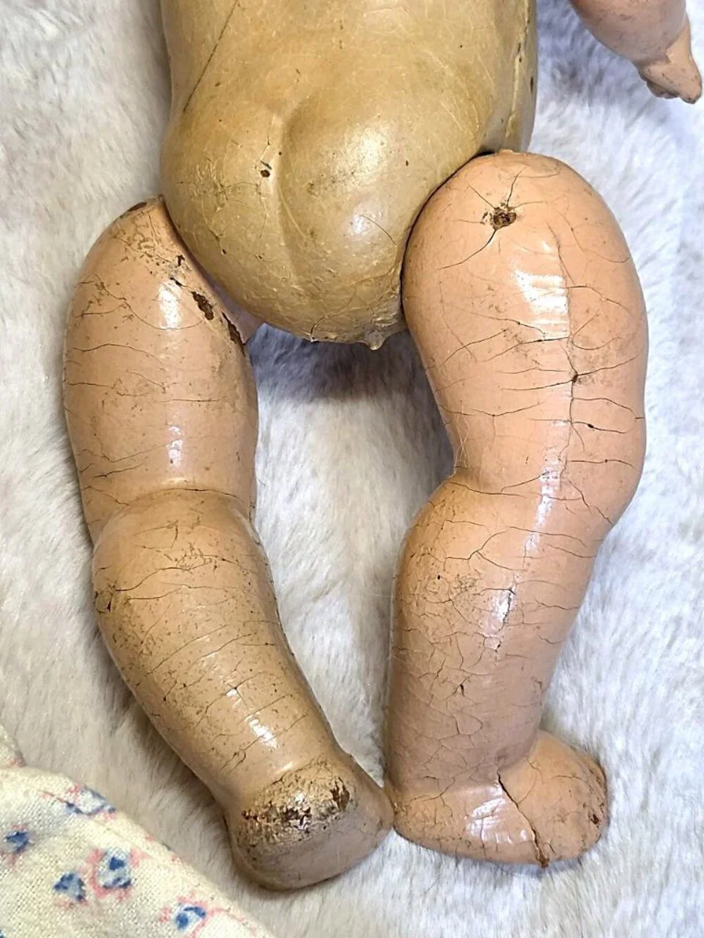 Vintage 1920s - 30s Composition Baby Doll - Unmarked - Needs Repair - #F